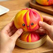 3PCS-Gradient Dumpling Squishies, Glitter Dumpling ,Colorful Dumplings Stress Balls Fidget Sensory Toy, Stocking Stuffers With Food Steamer Stretchy Desk Toys - Nhiều màu - Xem 3