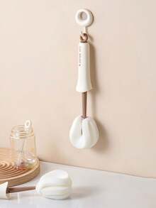 1pc Multi-Functional Push-Pull No-Dead-Angle Cleaning Tool, 2-In-1 Squeeze Cup Brush, Silicone Long Handle Household Cup & Bottle Cleaner - Type a - View 12