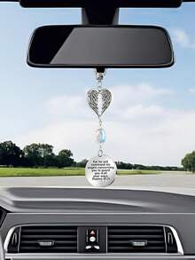 1pc Angel Rearview Mirror Hanging Decor, Christian Car Accessory Guardian Angel Pendant, Religious Gift For Women, Teenagers, Friends, Rearview Mirror Decoration - Multicolor - View 1