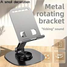 360 Degree Rotatable Full Metal Mobile Phone Holder, Foldable Mechanical Tablet Desktop Stand, Universal Portable Folding Laptop/Tablet Support - Multicolor - View 6