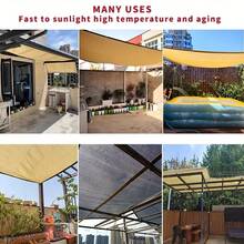 Patio, Yard And Pool Shade Net, Sunshade Cloth With Sewn Edging Ties, Easy Installation, Strong Shading Effect, Suitable For Yard Decor And Sun Protection, Camping Equipment - Shade Net - View 10