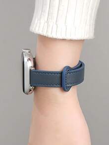 1条纤薄表带，兼容 42mm、38mm、40mm、41mm、44mm、45mm、46mm、49mm，时尚智能手表替换表带，适用于Series Ultra2、Ultra SE2、SE 11、10、9、8、7、6、5、4、3、2、1，女士款，可作为学生返校礼物 - 藏蓝色 - 查看 3