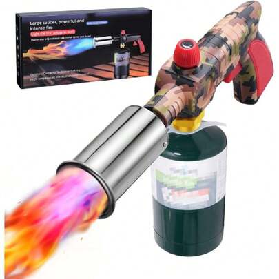 Propane Torch, Cooking Blow Torch Gun, Charcoal Lighter, Flame Thrower, Kitchen Food Torch Head For Grill, Sous Vide, BBQ (Tank Not Included) (Camouflage-B),45286574