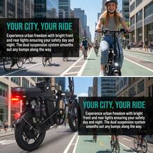 Dult Electric Bicycle, 500W Motor, 36V 15Ah Battery, 14-Inch Thick Tires, Top Speed Of 28 Miles Per Hour, Range Of 28 Miles, All-Terrain Electric Bicycle. - 加 - 查看 4