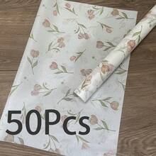 1/10/20/50 張鬱金香圖案薄棉紙 春季設計禮品包裝紙 適用於 DIY 手作、婚禮、生日派對、花束、禮品袋填充物 - 鬱金香 - 查看 16
