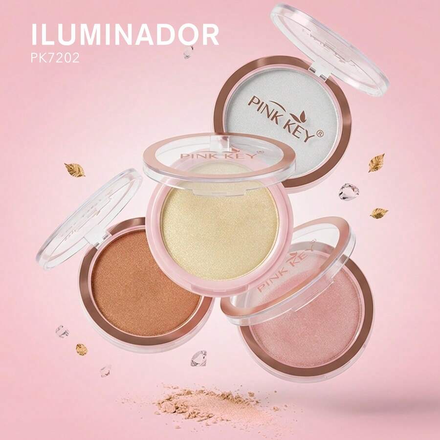 PINK KEY HIGH-SHINE PEARL LIGHT EFFECT POWDER HIGHLIGHTER - 1 - 查看 1