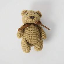 Knitted Bear Figurine, Photography Prop, Styling Accessory - Multicolor - View 17