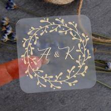 50pcs Customized Gold Foil Stickers, Square Wedding Stickers, Wedding Party Gift Stickers Labels, Customized Favor Thank You Labels - Multicolor 1 - View 37