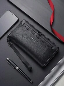 Billetera de hombre, con gran capacidad, múltiples ranuras para tarjetas, bolsa casual para teléfono, monedero - Multicolor - Ver 10