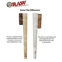 Authentic RAW Organic 1 1/4 Size Pre-Rolled Cones 200 Pack Andamp; Tube Andamp; Lighter - như hình - Xem 2