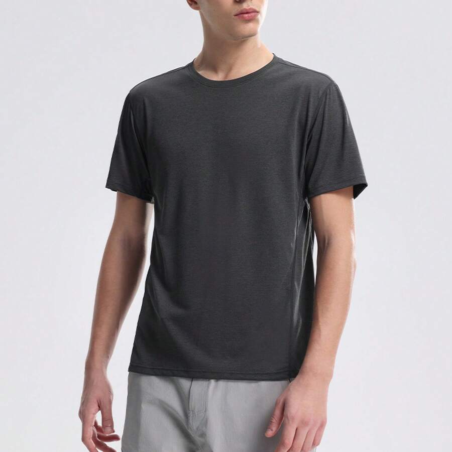 Men Outdoor Tees & Tanks - Dark Grey - View 1