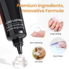 20G Solid Nail Glue Gel Beetles, Hands-Free Tipex Design, UV/LED Soak Off Glue, Long Lasting Adhesive For Acrylic Extensions & Press On Nails, 3D Nail Art, Beginner Friendly Home DIY Manicure - Keo dán móng tay dạng gel 20g, không cần dùng tay. - Xem 1