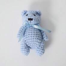 Knitted Bear Figurine, Photography Prop, Styling Accessory - Multicolor - View 11