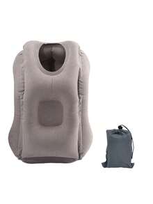 1pc Ergonomic Inflatable Nap Pillow, Office Siesta Resting Pillow, Portable Foldable Neck Support Pillow, Suitable For Airplane, High-Speed Rail, Office, Classroom And Other Scenarios. Adopts 45° Ergonomic Design, Breathable Non-Stuffy, Arm Placement Area, Reinforced Center For Stable Support, Inflate To Use, Deflate For Quick Storage. - Multicolor - View 10