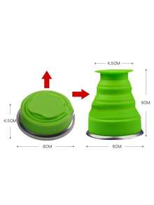 Bộ 6 cốc nước du lịch bằng silicon có thể gập lại kèm nắp, bộ cốc tái sử dụng tiện lợi cho cắm trại, leo núi, du lịch. - Nhiều màu - Xem 2