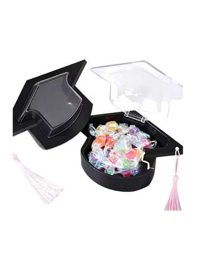 10pcs/5pcs Graduation Cap Shaped Gift Boxes - These Multi-Functional Gift Boxes Feature A Unique Graduation Cap Design With Pink Tassel Decor. They Can Serve A Dual Purpose: Perfect For Holding Candies, Cookies Or Small Gifts, And Also Great As Party Favors. Suitable For Various Occasions Including Graduation Parties, Back-To-School Celebrations, Themed Gatherings, Reunions, Birthdays, Weddings And Anniversaries.