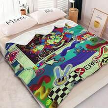 1pc The A-Amazing D-Digital Anime Circus Cozy Super Soft Flannel Blanket, Funny Game Theme Warm Throw Blanket For Living Room, Home Decor, Teacher Appreciation Gifts, Mothers Day Gift, Room Decor, Graduation 2026, Home Decor, Mothers Day Gifts Women, Throw Blanket, Graduation Gifts, Tapestry, Room, Bedroom Deccor, Decor, Gifts For Boys And Girls, Ultra-Soft 280GSM Sizes 30x40 To 60x80. ﻿ - Multicolour 14 - 查看 6