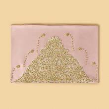 1件装女士雪纺刺绣串珠头巾，马来西亚风格，百搭日常佩戴，超柔软雪纺长围巾 - 雪紡刺繡珍珠長巾多色 - 查看 14