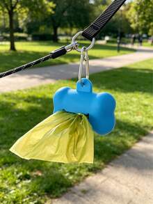 1个狗狗便便袋收纳袋，适用于牵引绳，狗狗粪便袋分配器，柔软面料，幼犬便盆袋，小型犬适用，狗狗清洁用品，宠物用品 - 查看 4