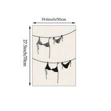 Tranh treo tường bikini tối giản, tranh in trên vải canvas, tranh vẽ bikini phong cách Boho, poster áo tắm, trang trí bãi biển đen trắng cho mùa hè, nhà cửa, ký túc xá, phòng ngủ, quà tặng trang trí tường cho phái nữ, có khung hoặc không khung. - Nhiều màu - Xem 11
