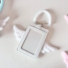 天使之翼证件套，PU皮革学生证套，带弹簧钥匙扣，办公及学习用品 - 多色 - 查看 2