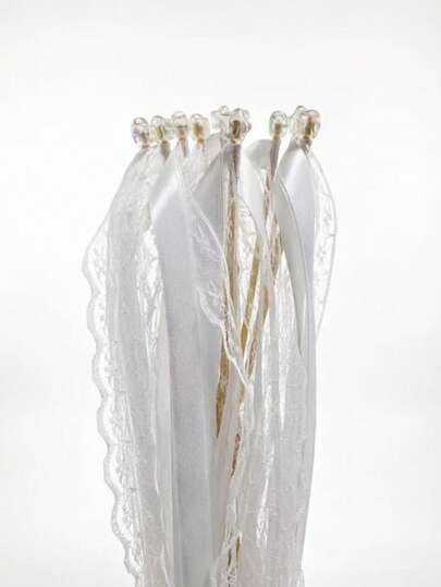 20pcs Fairy Wands With Ribbons, Party Atmosphere, Birthday, Wedding Supplies