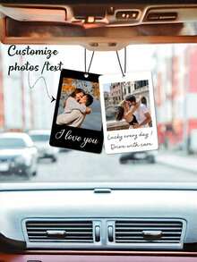 Custom Photo Car Ornament, Parent-Child Photos/Car Accessories/Backpack Pendants, Keychain Pendants, Car Pendants, Car Supplies,Long-Lasting Friendship With Best Friends, Acrylic Material Not Easily Deformed, Can Be Stored For A Long Time - Multicolor - View 1
