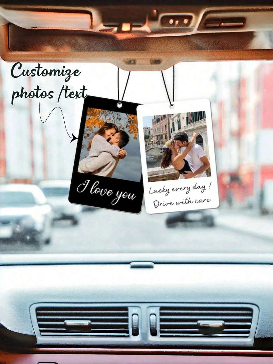 Custom Photo Car Ornament, Parent-Child Photos/Car Accessories/Backpack Pendants, Keychain Pendants, Car Pendants, Car Supplies,Long-Lasting Friendship With Best Friends, Acrylic Material Not Easily Deformed, Can Be Stored For A Long Time - Multicolor - View 1