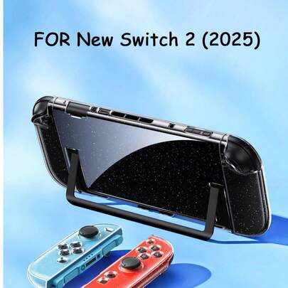 Ốp bảo vệ cho máy chơi game Switch 2 (phiên bản 2025), vỏ trong suốt lấp lánh tương thích với Switch OLED/Switch NS, phụ kiện tay cầm chơi game đa năng, nhiều sự kết hợp màu sắc, phụ kiện game Switch, phụ kiện tay cầm Joycon 2