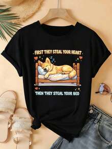 Women T-Shirts - Black - View 2
