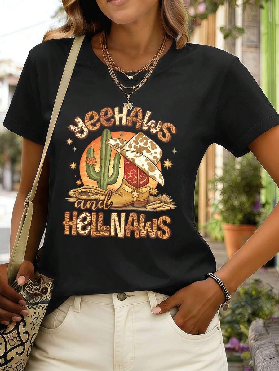 Women T-Shirts - Black - View 1