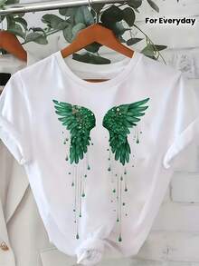 Women T-Shirts - [White] - View 6