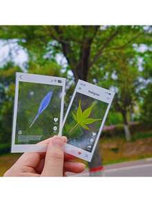 Self-Adhesive Craft Stickers - Featuring Glossy Geometric Leaf And Flower Designs, These Reusable PET Plastic Stickers Are Great For Scrapbooking, Journal Marking, And Home Decor (White), Perfect For Bookmark Decoration - Multicolor - View 7