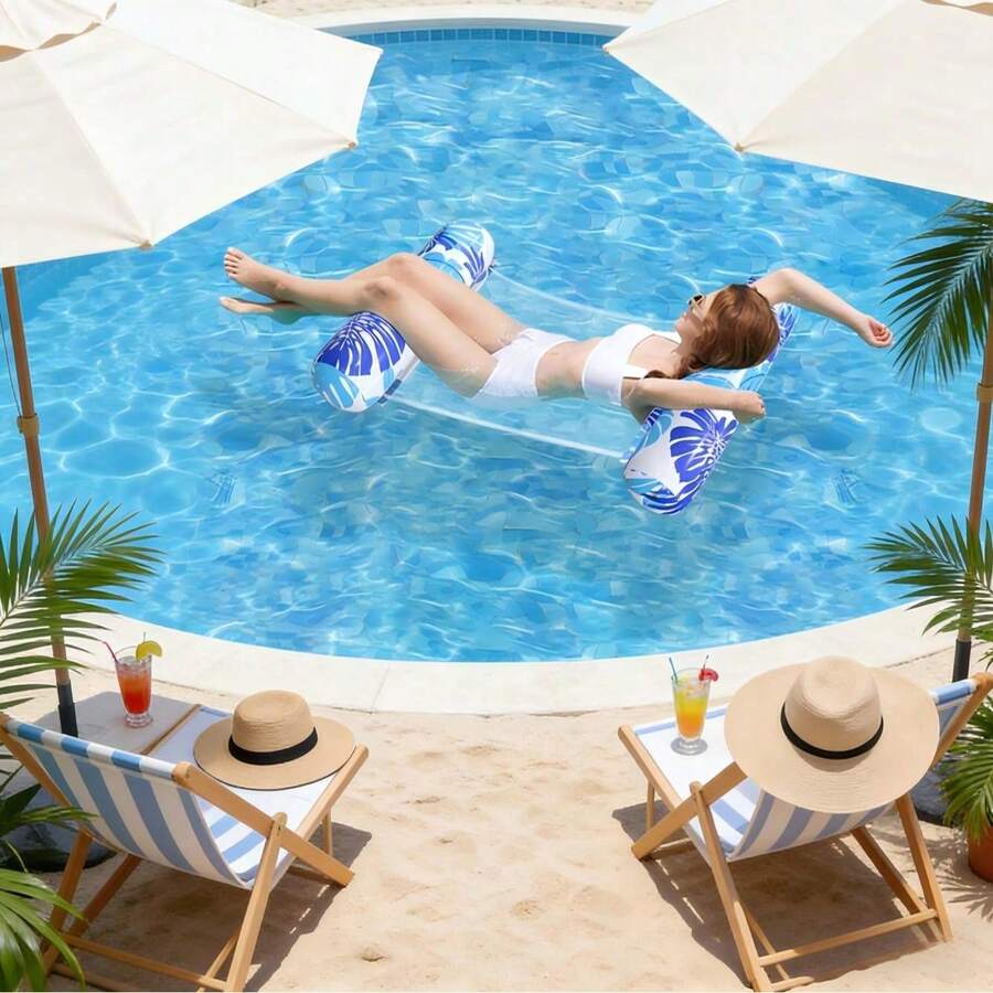 Ghế nằm bơm hơi nổi, thích hợp cho bãi biển và hồ bơi, biến bất kỳ khu vực nước nào thành nơi nghỉ dưỡng thư giãn của bạn, tận hưởng niềm vui và sự mát mẻ của mùa hè. - Tấm phao bơi - Xem 1