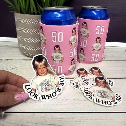 Adjustable Customized Phone Stand 50pcs Customized Portrait Stickers, Personalized Stickers, Custom Party Favors, Sticker Paper, Multiple Sizes Available, Fun Birthday Decor, Bachelor Party, Stickers From Your Photo Portrait, Bachelor Party Gifts, Personalized Photo Stickers, Desktop Decor, Birthday Party Decorations, 30/40/50/60 Birthday Cake Decor, Custom Stickers, Create Charming Atmosphere, Cozy Home, Autumn Home Decor, Christmas Decorations, Harmonious Home, Gift For Family, Mother's Day Gift