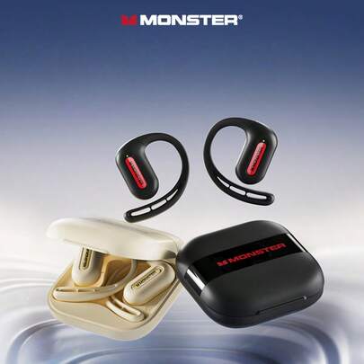  Monster GT29 Open-Ear Wireless Bluetooth Headphones, ENC Noise Cancelling, Ultra Long Battery Life, For Sports, Running & Gaming, Universal For All Phones