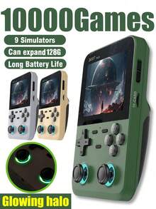 1 pieza Nueva consola de juegos portátil con 10,000 juegos retro nostálgicos incorporados y 9 emuladores como PS/FC, pantalla HD grande de 3.5 pulgadas, sistema Android de código abierto, consola de juegos clásica PSP Arcade, compatible con batallas de dos jugadores, con joysticks duales y botones retroiluminados. Un gran regalo para tu novio/esposo en fiestas y cumpleaños. - Ver 2