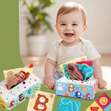 14 Stück Baby Kognitions-Papierzieh-Spielzeug-Set, Feinmotorik-Spielzeug, Reise-Lernspielzeug zur Förderung der frühen Kognition, Gedächtnis- und Greifübungen, Weihnachts- und Geburtstagsgeschenke für Jungen/Mädchen - QBX116A - Übersicht 3