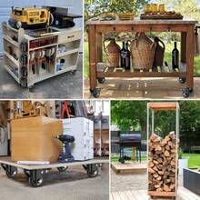 4er-Pack Transportrollen Mit 200 Kg Tragfähigkeit – Leise & Langlebig Für Schubkarren, Werkbänke, Sägeböcke & Blumenkübel, 360° Schwenkbar - A - Übersicht 9
