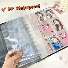 1 cuốn album ảnh rời khổ A4 180 trang, gáy lò xo hình nấm 11 lỗ, bộ sưu tập thẻ Lomo, các trang bên trong bằng nhựa PP 9 khe, đồ dùng văn phòng phẩm - Nhiều màu - Xem 10