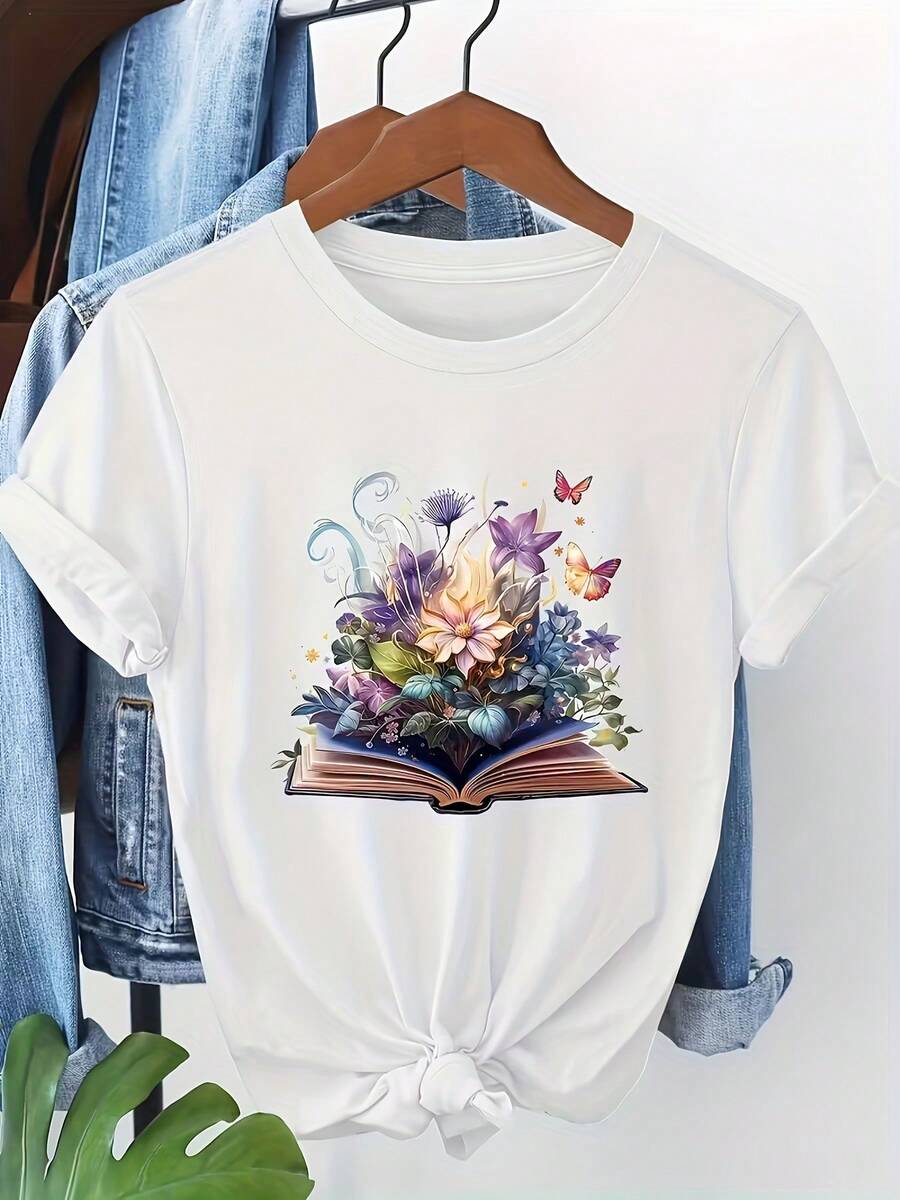 Women T-Shirts - [White] - View 1