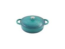 Crock-Pot Crock Pot 112002.02 Artisan 5-Quart Enameled Cast Iron Braiser Pan, Teal Ombre - View 1
