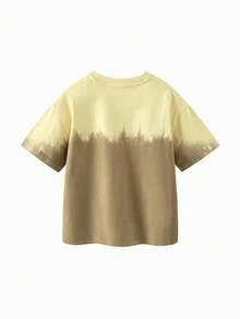 mini bala 纯棉女童短袖扎染T恤，柔软透气夏季套装 2026 - 咖色調 - 查看 5