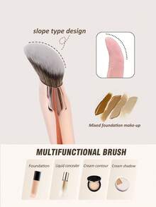 1 cọ trang điểm ngón tay, cọ tán kem nền, siêu mềm, dụng cụ trang điểm chuyên nghiệp, phù hợp cho trang điểm mặt hàng ngày. - Hoa hồng vàng - Xem 2