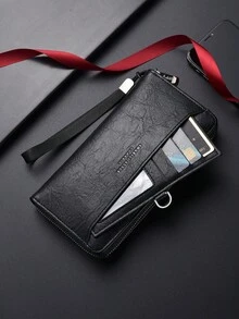 Billetera de hombre, con gran capacidad, múltiples ranuras para tarjetas, bolsa casual para teléfono, monedero - Multicolor - Ver 7