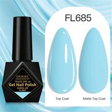 FOUR LILY 1件 10ml 嬰兒藍凝膠指甲油，無HEMA TPO 半永久浸泡式UV凝膠甲油，適合夏季美甲，持久、無鉛，DIY美甲設計裝飾，美甲彩繪凝膠，適用沙龍與居家美甲用品 - 淺藍色 - 查看 4
