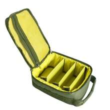 Caja de almacenamiento de línea de pesca y señuelos, organizador de accesorios de pesca multifuncional - Verde militar - Ver 2