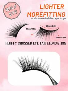 10 Cặp mi giả tự nhiên, độ dày 9-13mm, có thể tái sử dụng, mi giả dạng dải dành cho người mới bắt đầu trang điểm hàng ngày. - Xem 6