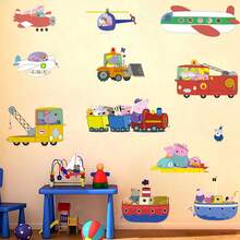 Peppa Pig Vehicle Creative & Fun Bathroom Stickers, Featuring Cartoon Characters Peppa And George. Adorable Waterproof Stickers For Bathroom, Kitchen, Living Room - XZPQ06 - View 6