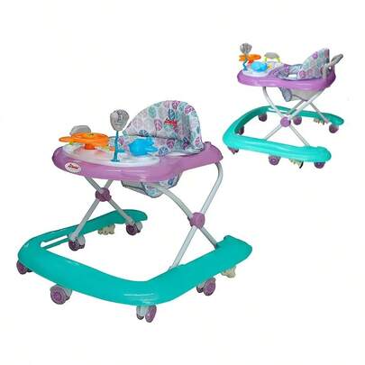 Andadera Caminadora D Bebe Upa Musical Llanta De Gel Color Azul